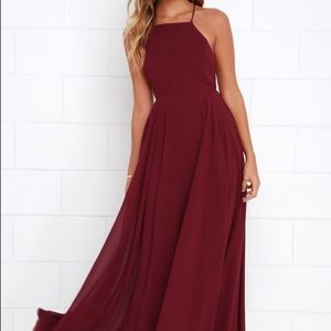 LULUS Wine Red Maxi Dress